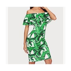 NWOT Ruffle Off Shoulder Dress